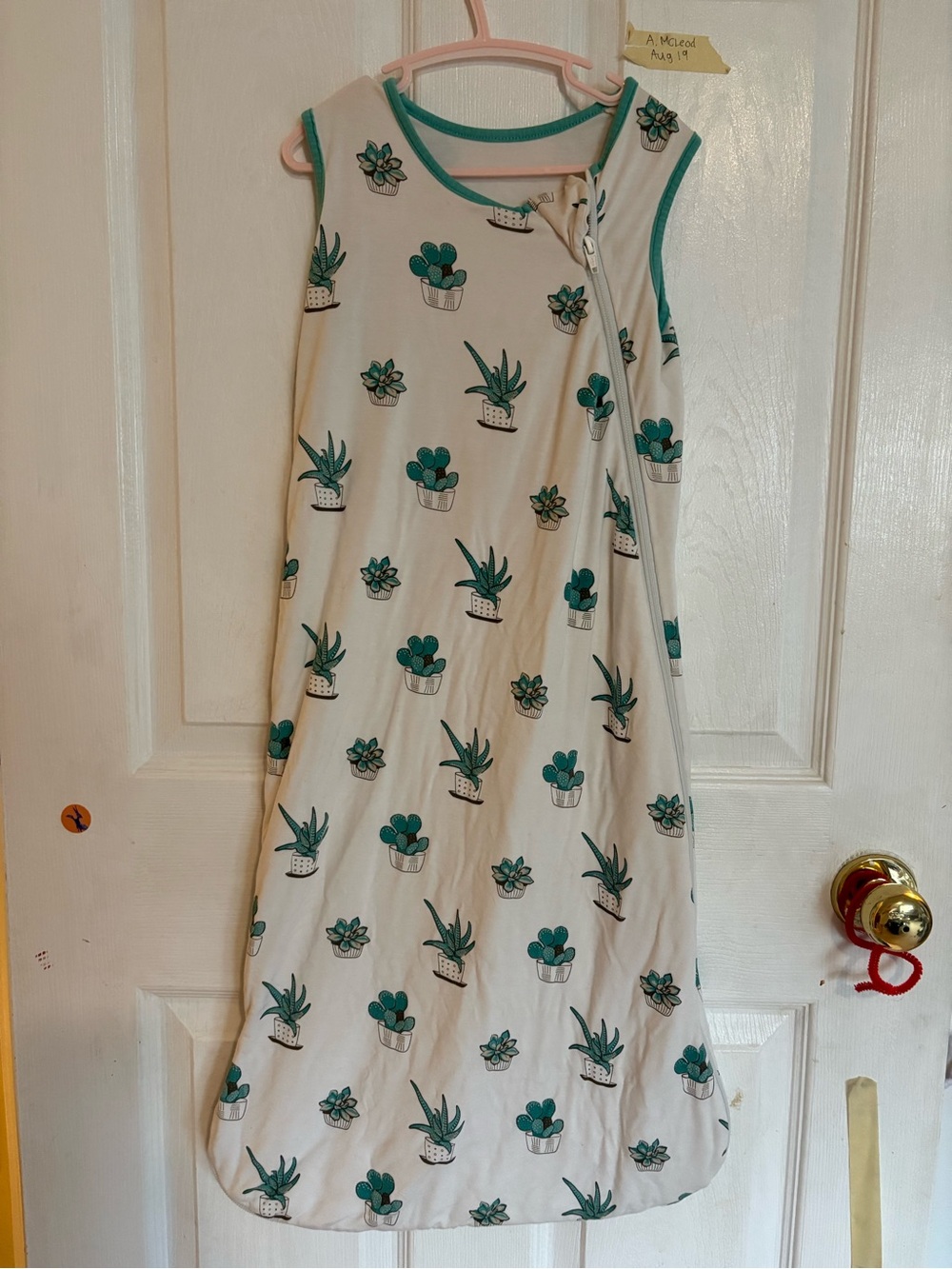 Kyte Sleep Sack / Bag Medium (6-18M) 0.5 tog - Green Succulent Print